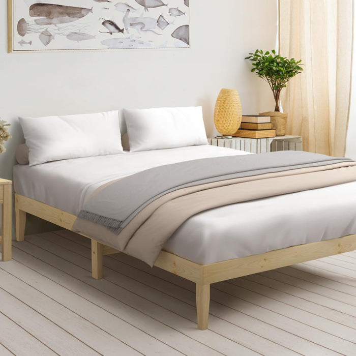 Milano High Quality Wooden Timber Bed Base in King Size | Easy Assembly Modern Mattress Base Bed