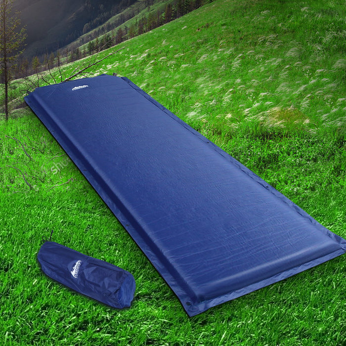 Quick Easy Single Size Self Inflating Mattress Mat | Portable Camping Bed