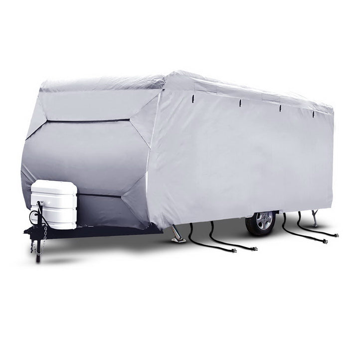 4 Sided Premium Weatherproof 20-22ft Caravan Campervan Cover | 4 Layer UV and Water Resistant