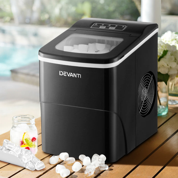 Portable Premium 2L Ice Maker Machine | Black Countertop Ice cube Making Machine
