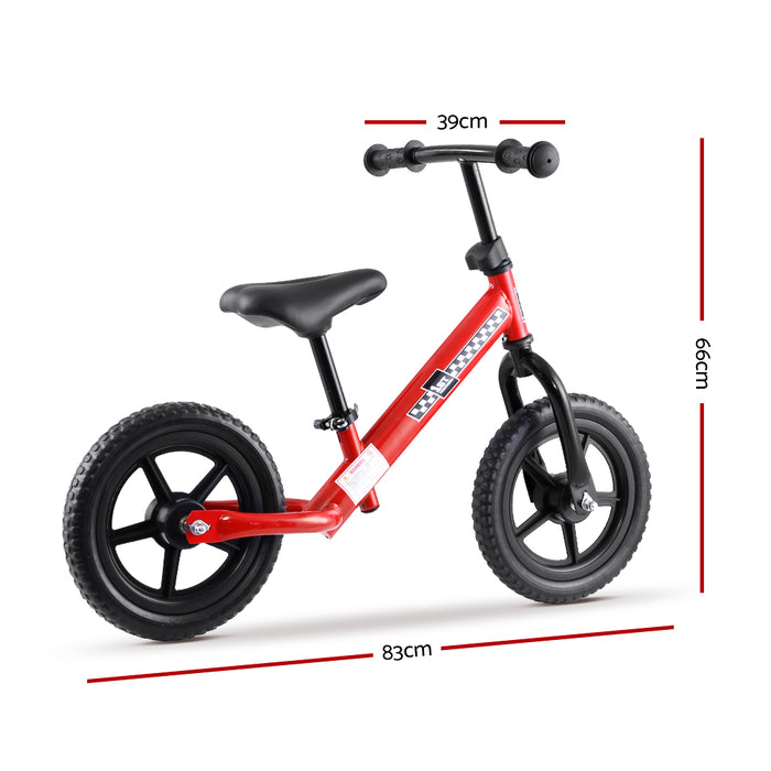 Funzee First Ride Kids Balance Bike | Toddler Learn To Ride Bike in Red
