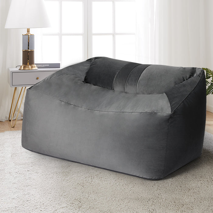 Ottoman Bean Bag Chair Cover Soft Velevt Home Game Seat Lazy Sofa 145cm Length