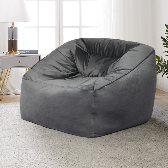 Ottoman Bean Bag Chair Cover Soft Velevt Home Game Seat Lazy Sofa Cover Large