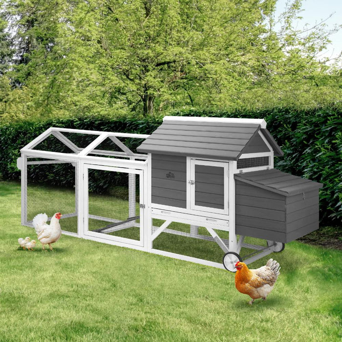 Super XL Alopet Rabbit Hutch with Wheels Chicken Rabbit Coop 225 x 80 x 105cm