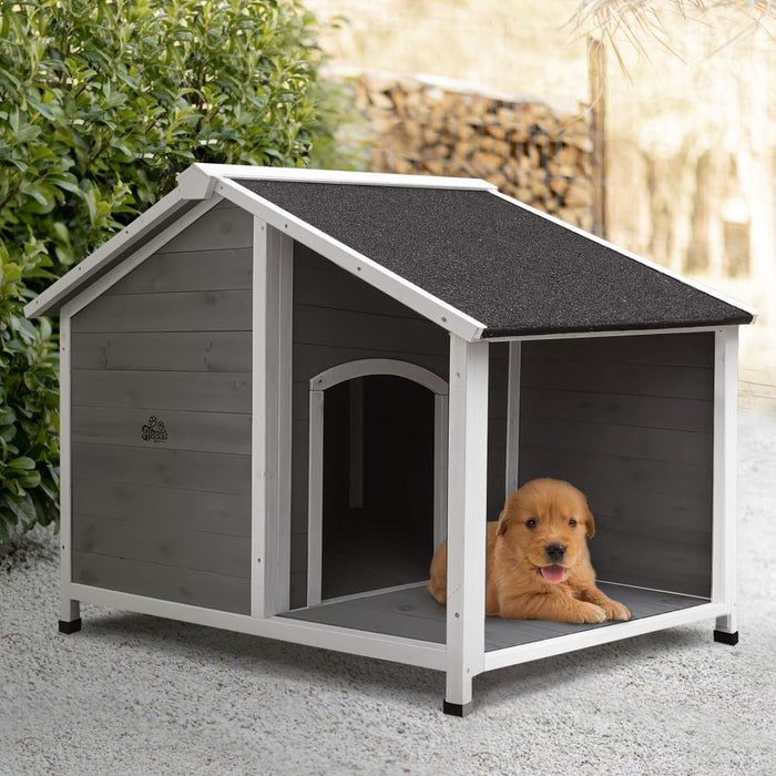 Alopet 105cm x 91cm x 83.5cm Wooden Dog Kennel |Premium Outdoor Dog House