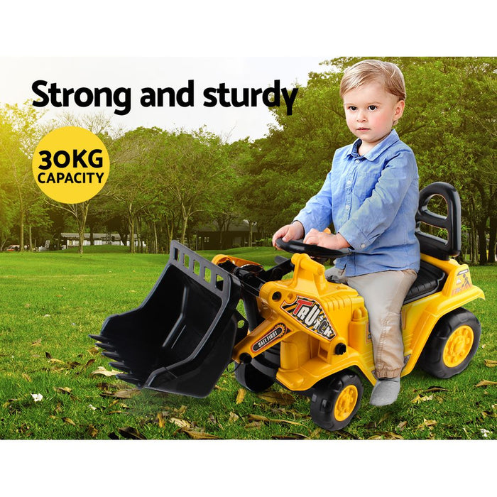 Funzee Active Yellow Kids Ride On Bulldozer