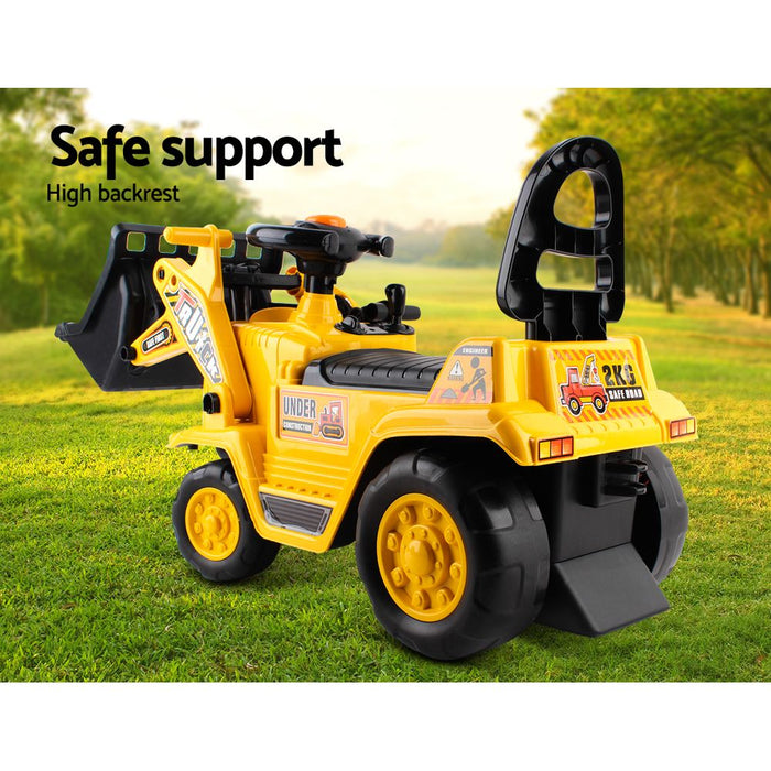 Funzee Active Yellow Kids Ride On Bulldozer
