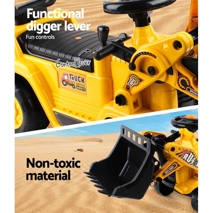 Funzee Active Yellow Kids Ride On Bulldozer