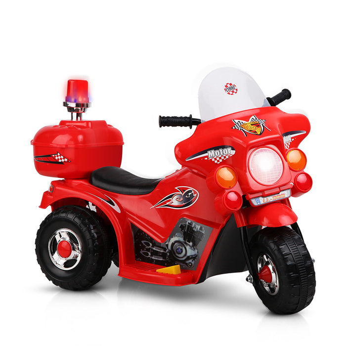 Funzee Kids Ride On Electric Motorbike with Lights | Kids Battery Operated Ride On Bike In Red
