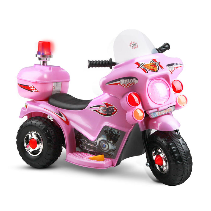Funzee Kids Ride On Electric Motorbike with Lights | Kids Battery Operated Ride On Bike In Pink