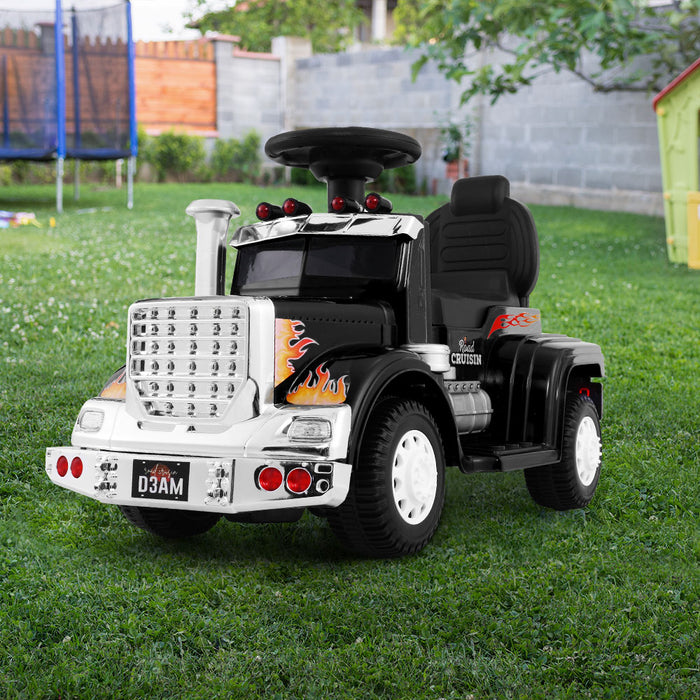 Funzee Kids Ride On Electric Toy Truck | Kids Battery Operated Ride on Truck in Black