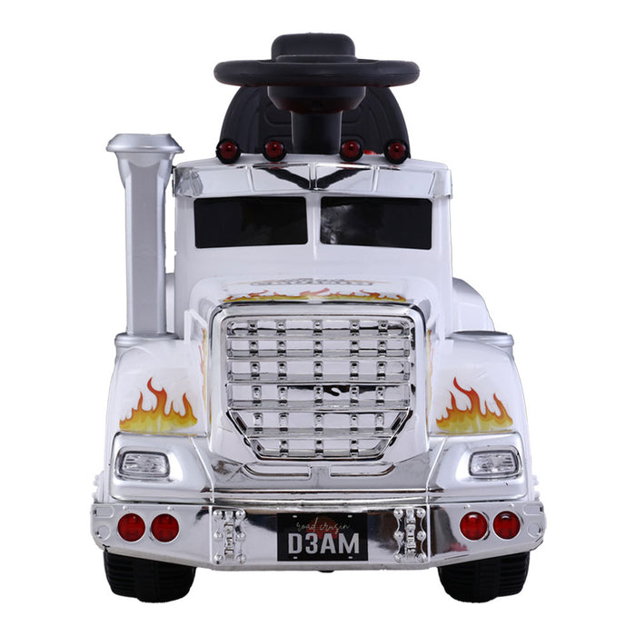 Funzee Kids Ride On Electric Toy Truck | Kids Battery Operated Ride on Truck in White