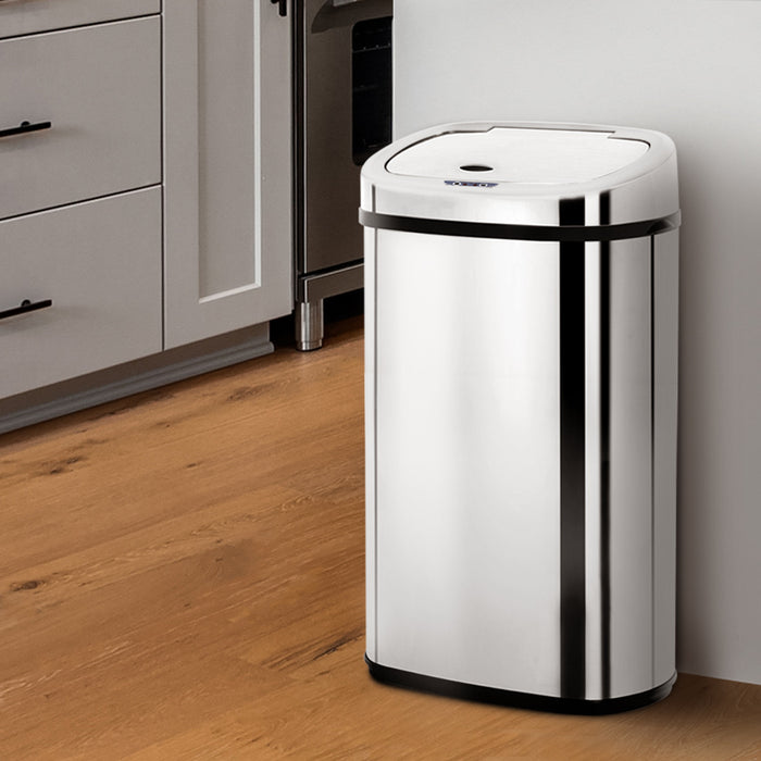 Automa 50L Stainless Steel Motion Sensor Rubbish Bin | Hands Free Rubbish Bins