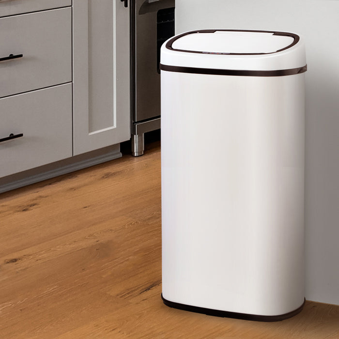 Automa 68L White Motion Sensor Rubbish Bin | Hands Free Rubbish Bins