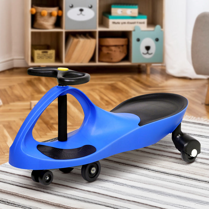 Funzee Kids Ride on Swing Car| Childrens Fun Wiggle Ride on Scooter Car in Blue