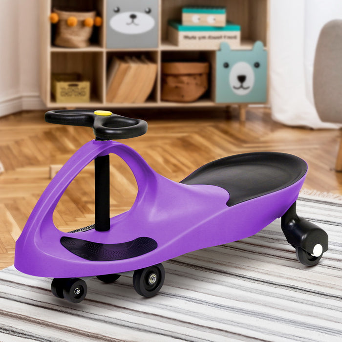 Funzee Kids Ride on Swing Car| Childrens Fun Wiggle Ride on Scooter Car in Purple