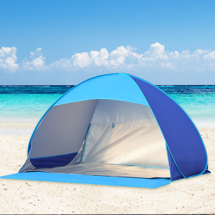 Mountview 2-3 Person Pop Up Beach Tent | UV Resistant Beach Shelter