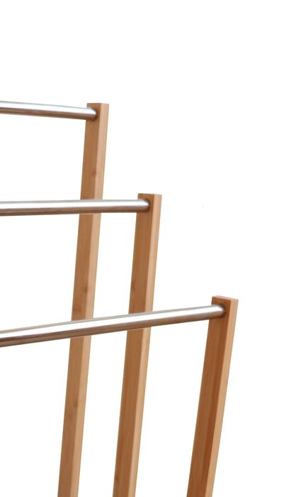 Bliss 82cm Bamboo 3-Tier Freestanding Towel Rack | Bamboo Bathroom Storage Solutions