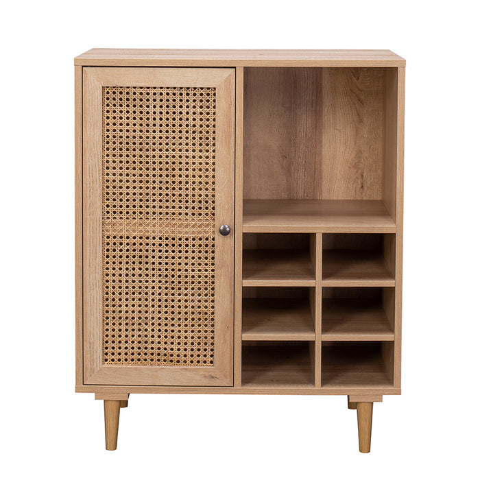 Porto Rattan Buffet Sideboard Storage Cabinet | Modern Wooden Hallway Table