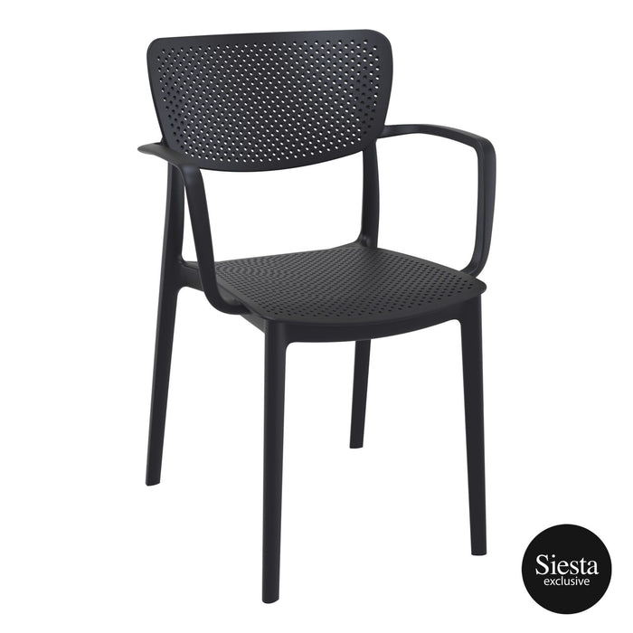 Premium High End Weather Loft Armchair 82cm H - Black