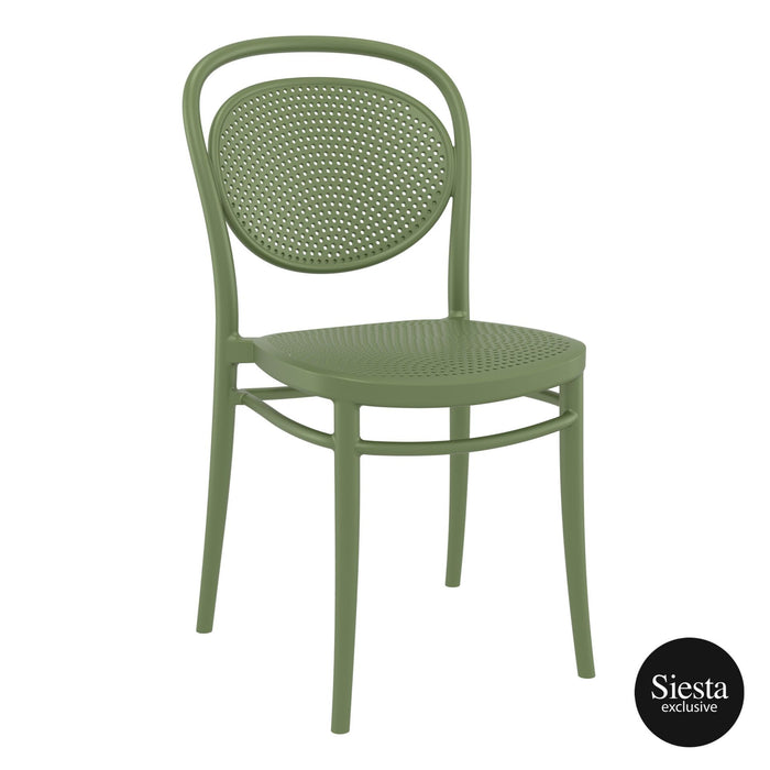 Premium High End Weather Resistant Marcel Chair 85cm H - Olive Green