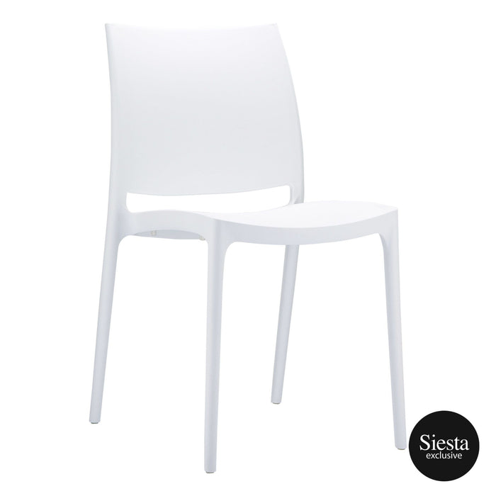 Premium High End Weather Resistant Maya Chair 82cm H - White