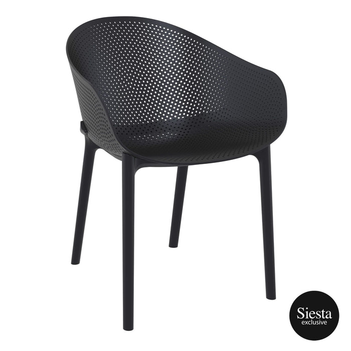 Premium High End Weather Resistant Sky Chair 81cm H - Black