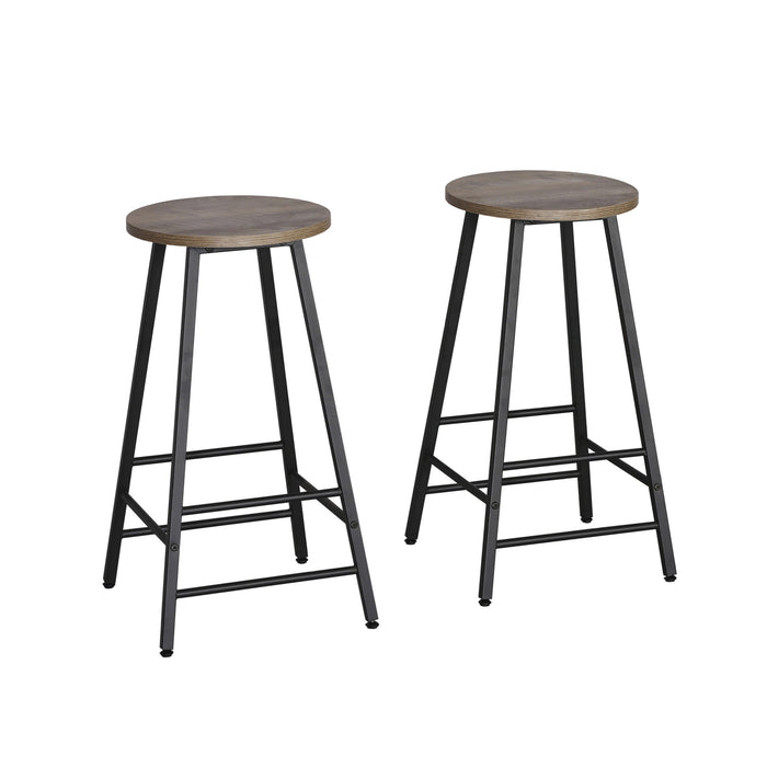 Set of Two Retro Neo Industrial Modern 71cm H Barstools