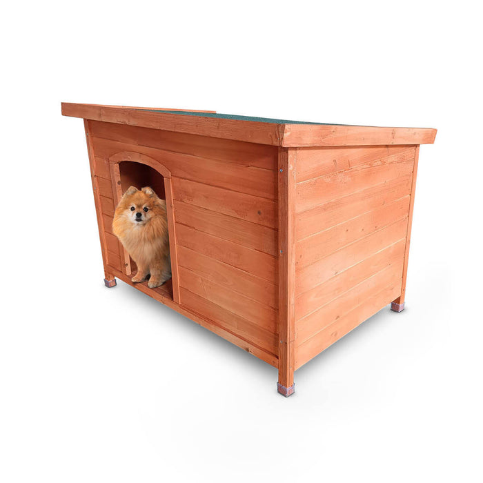 116cm Timber Dog A Frame Kennel | Weather Resistant Wooden Dog House