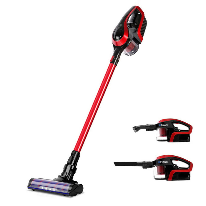 Powerful Headlight 150W Stick Handstick Vacuum Cleaner | Red Black Cordless Vacuum Cleaner