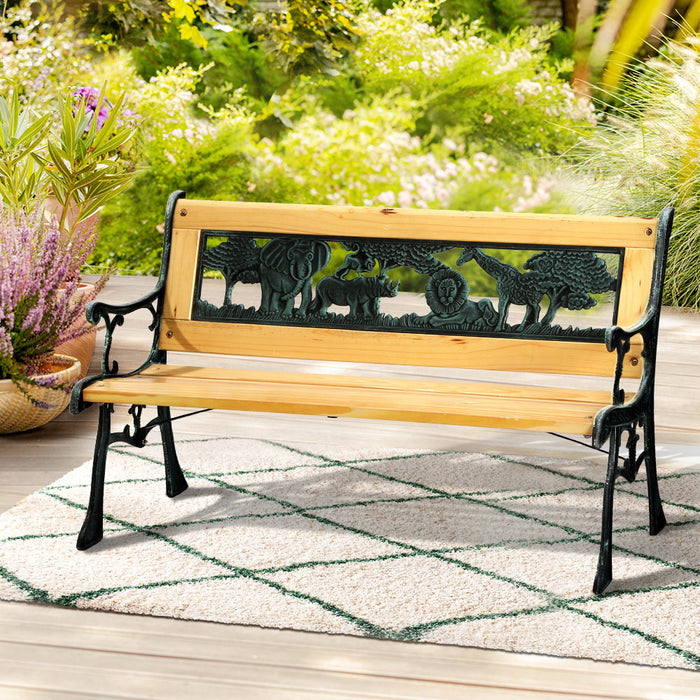 Funzee Kids Indoor or Outdoor Garden Bench | Cute Childrens Seating Bench