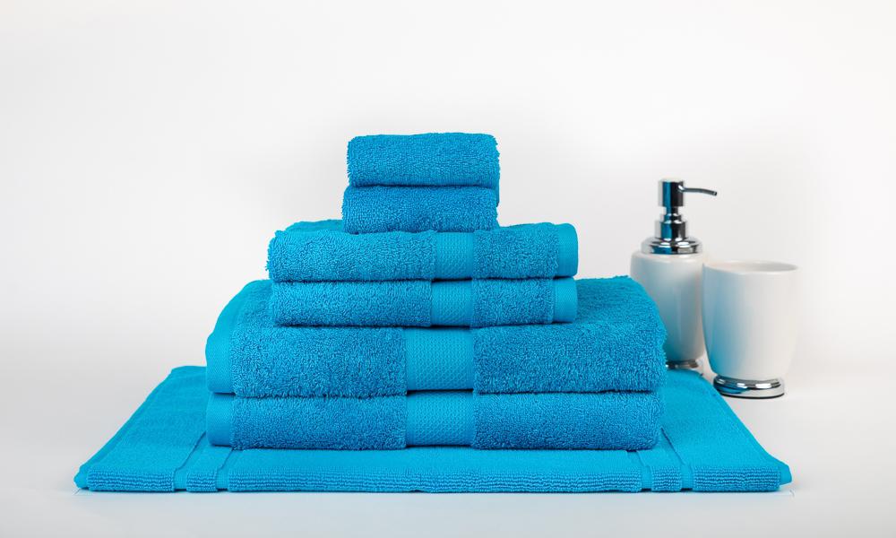 100% Premium Combed Cotton Extra Large Bath Sheet Towel Set | 7 or 14pc Sets | Superior Abosrbance and Size | 2 Sizes - 30 Colours Bath Towels & Washcloths 7pc Set / Aqua Ontrendideas Bed and Bath