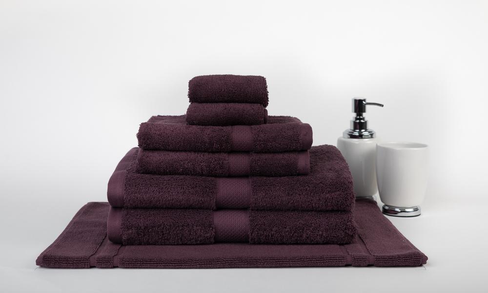 100% Premium Combed Cotton Extra Large Bath Sheet Towel Set | 7 or 14pc Sets | Superior Abosrbance and Size | 2 Sizes - 30 Colours Bath Towels & Washcloths 7pc Set / Aubergine Ontrendideas Bed and Bath
