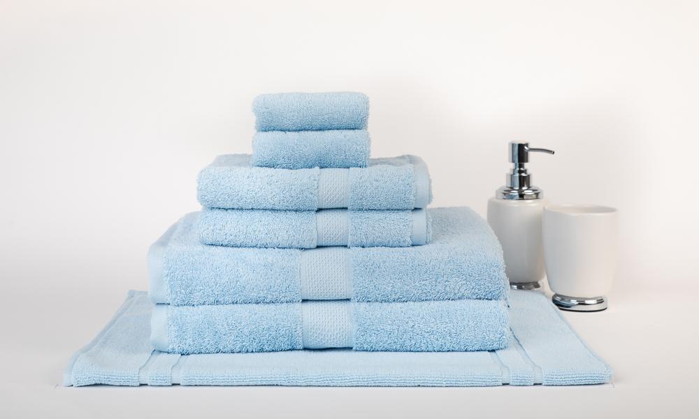 100% Premium Combed Cotton Extra Large Bath Sheet Towel Set | 7 or 14pc Sets | Superior Abosrbance and Size | 2 Sizes - 30 Colours Bath Towels & Washcloths 7pc Set / Baby Blue Ontrendideas Bed and Bath