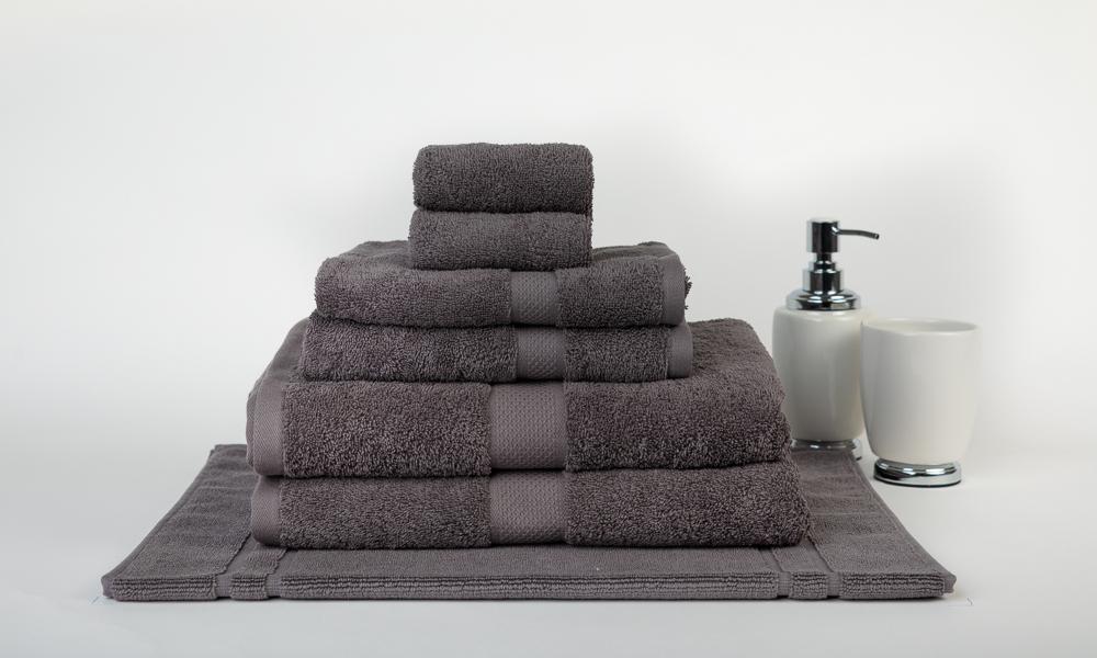 100% Premium Combed Cotton Extra Large Bath Sheet Towel Set | 7 or 14pc Sets | Superior Abosrbance and Size | 2 Sizes - 30 Colours Bath Towels & Washcloths 7pc Set / Charcoal Ontrendideas Bed and Bath