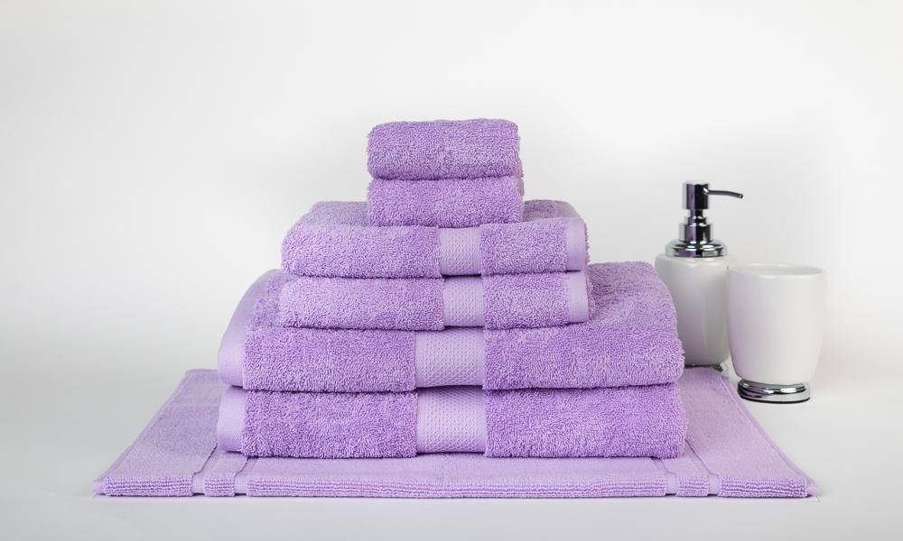 100% Premium Combed Cotton Extra Large Bath Sheet Towel Set | 7 or 14pc Sets | Superior Abosrbance and Size | 2 Sizes - 30 Colours Bath Towels & Washcloths 7pc Set / Lilac Ontrendideas Bed and Bath