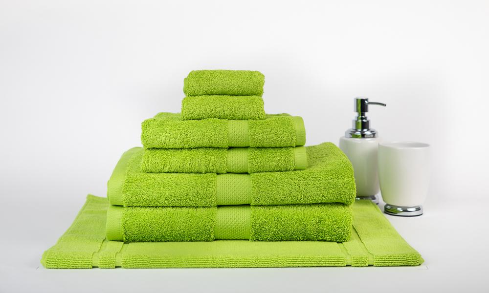 100% Premium Combed Cotton Extra Large Bath Sheet Towel Set | 7 or 14pc Sets | Superior Abosrbance and Size | 2 Sizes - 30 Colours Bath Towels & Washcloths 7pc Set / Lime Ontrendideas Bed and Bath