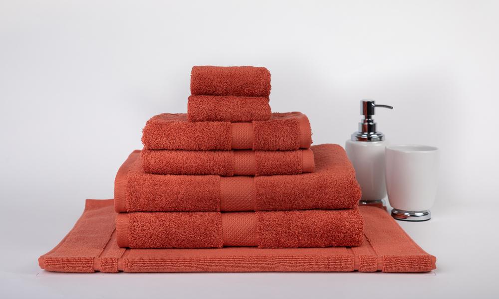 100% Premium Combed Cotton Extra Large Bath Sheet Towel Set | 7 or 14pc Sets | Superior Abosrbance and Size | 2 Sizes - 30 Colours Bath Towels & Washcloths 7pc Set / Rust Ontrendideas Bed and Bath