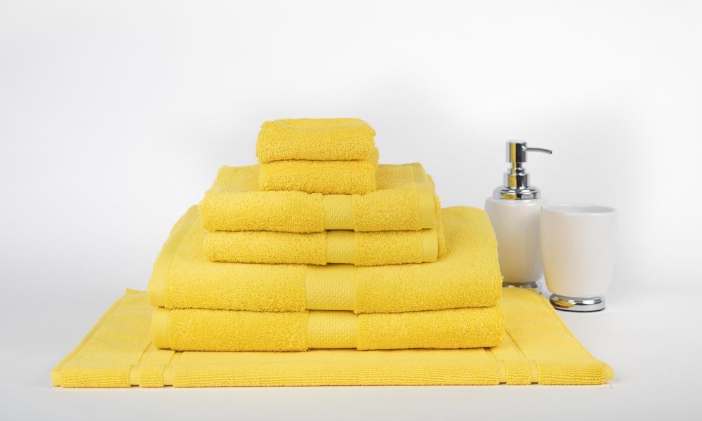 100% Premium Combed Cotton Extra Large Bath Sheet Towel Set | 7 or 14pc Sets | Superior Abosrbance and Size | 2 Sizes - 30 Colours Bath Towels & Washcloths 7pc Set / Yellow Ontrendideas Bed and Bath