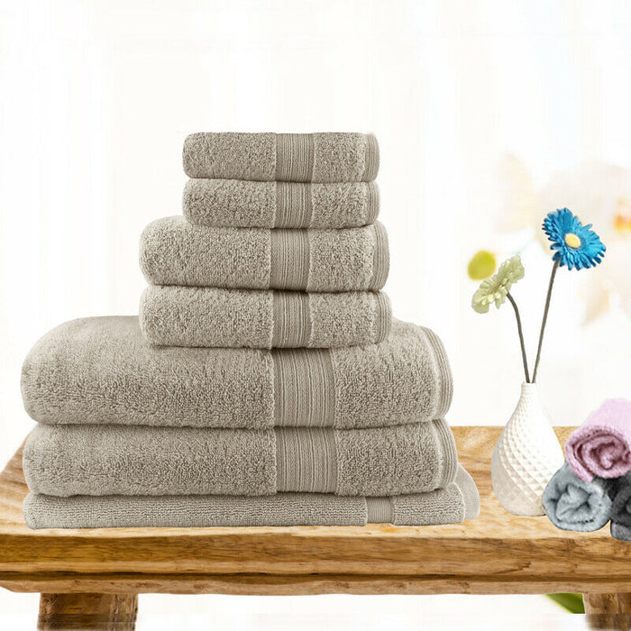Softouch Highly Absorbent 100% Premium Cotton Towel Set | Hotel Quality Towel Sets | 7 or 14pc Sets | 7 Colours