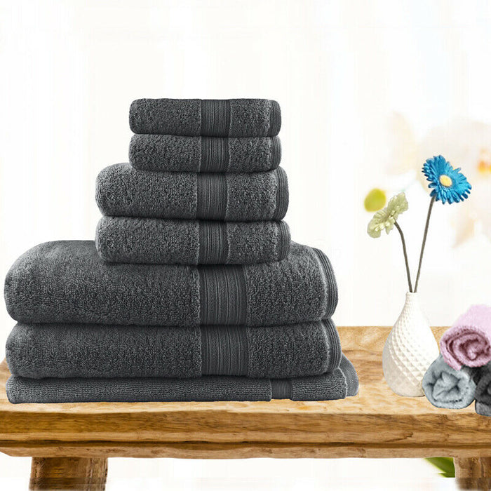 Softouch Highly Absorbent 100% Premium Cotton Towel Set | Hotel Quality Towel Sets | 7 or 14pc Sets | 7 Colours