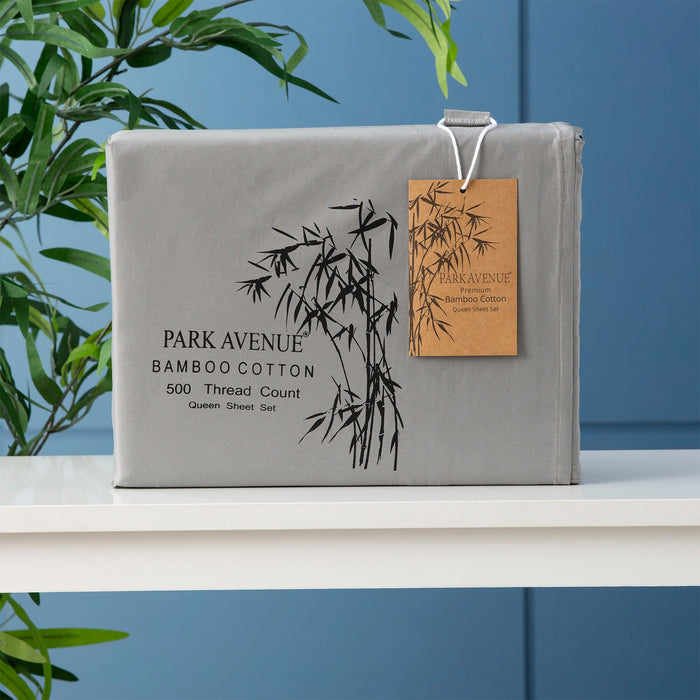 500TC Superior Bamboo Cotton Hotel Quality Sheet Set by Park Avenue | Premium Fibre and Quality | 7 Sizes - 8 Colours