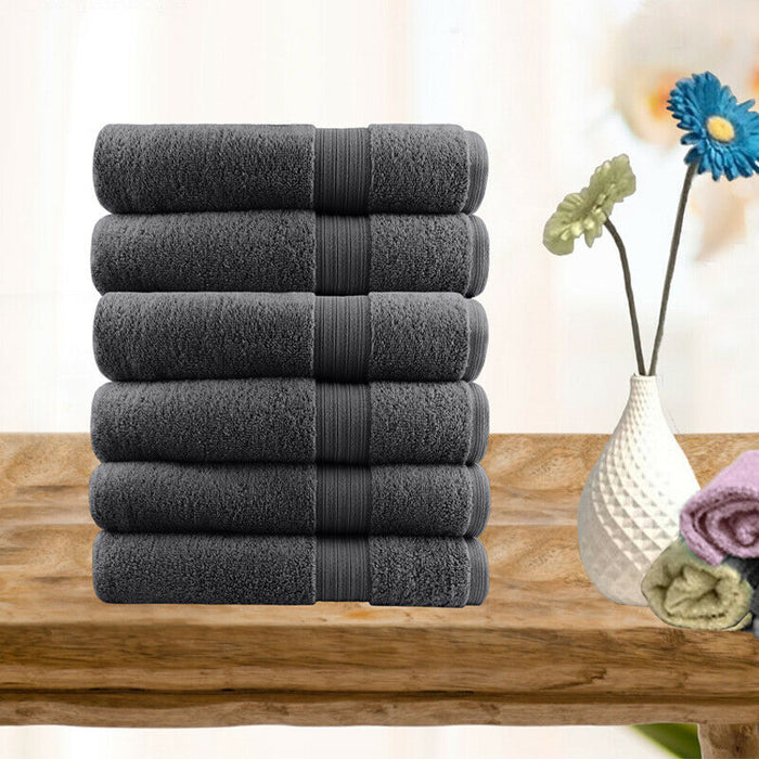 6pc 100% Ultra Soft Cotton Face Washer Set or Hand Towel Set Fine Hotel Quality | 7 Colours