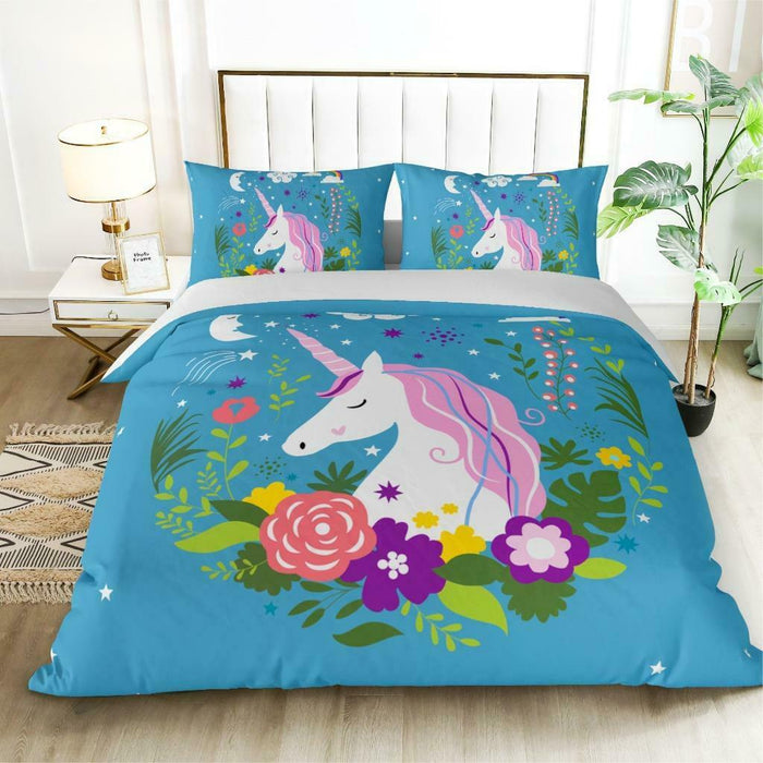 300TC My Unicorn Kids Soft Touch Quilt Cover Set | 5 Sizes SK - 3 Colours