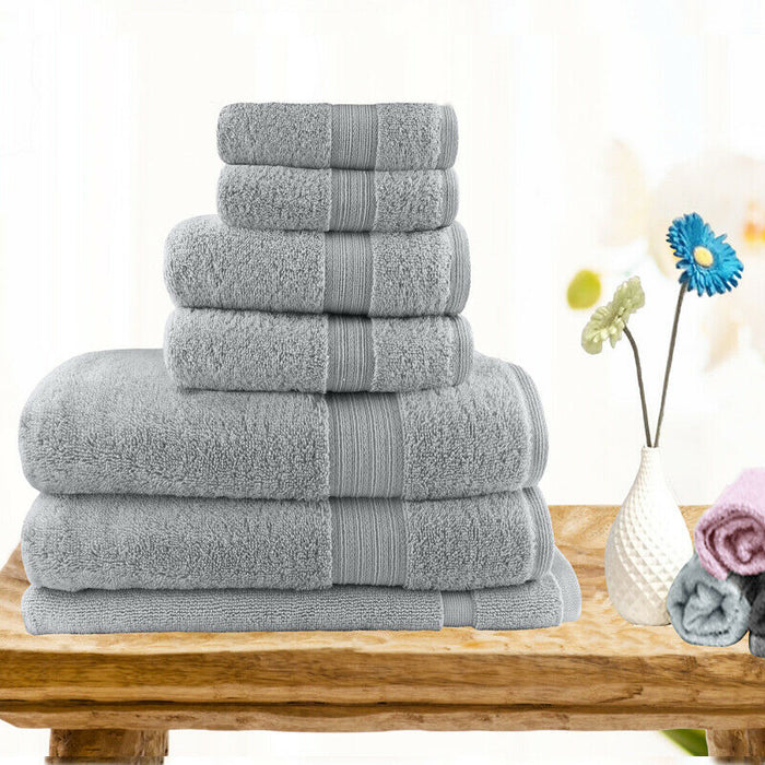 Softouch Highly Absorbent 100% Premium Cotton Towel Set | Hotel Quality Towel Sets | 7 or 14pc Sets | 7 Colours