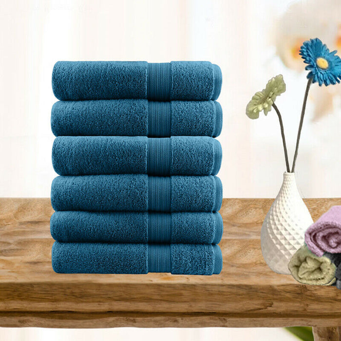 6pc 100% Ultra Soft Cotton Face Washer Set or Hand Towel Set Fine Hotel Quality | 7 Colours