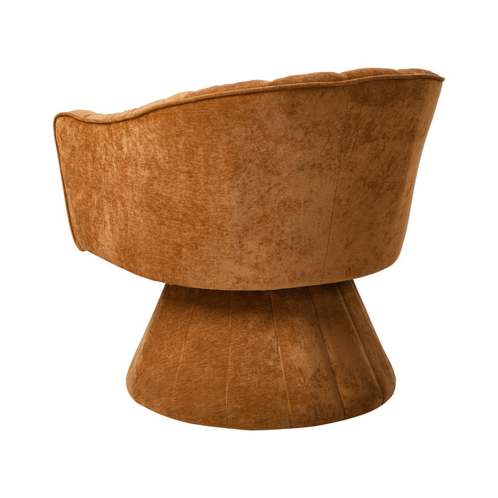 Florence Plush Fabric 360 Swivel Lounge Chair | Modern Statement Piece Accent Tub Chair