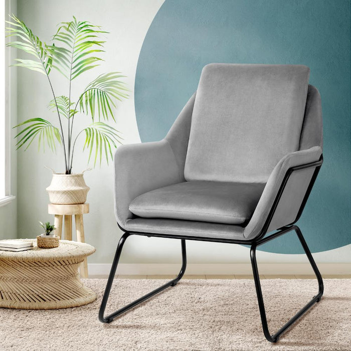 Arto Plush Velvet Upholstered Accent Tub Chair | Plush Sofa Lounge Archamir