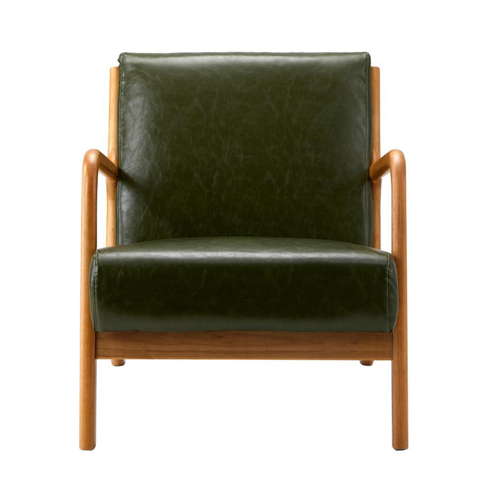 Teramo PU Leather Accent Couch Lounge Chair | Modern Sofa Style Wood Designer Armchair