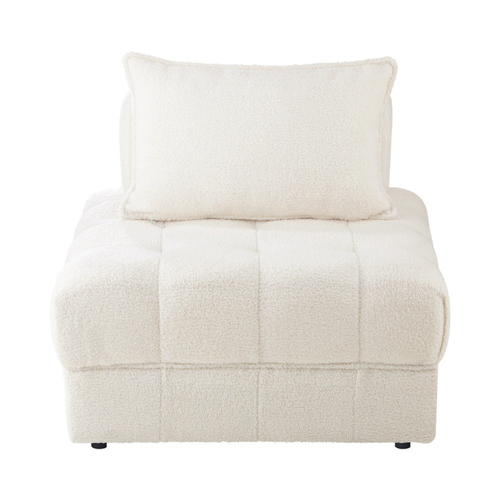 Amorio Versatile Modular Sofa Lounge Set | Adjustable Armless Boucle Fabric Sofa Modular Lounge